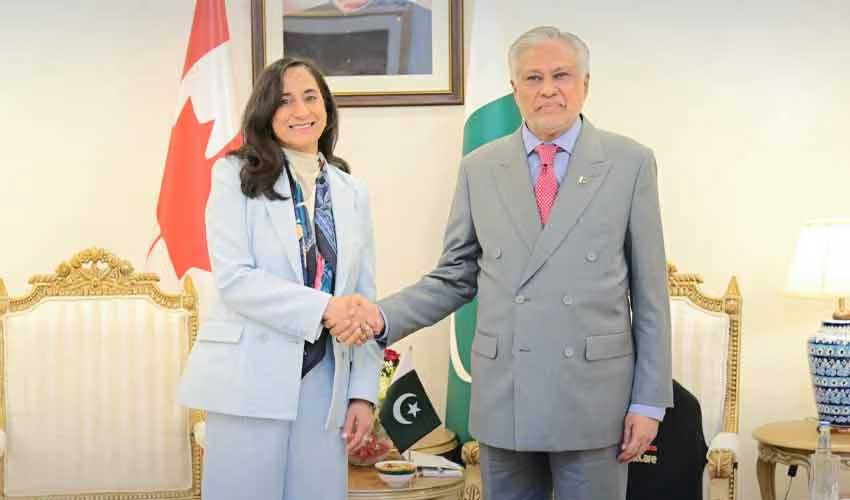 Dar, Canadian counterpart discuss regional security, US Iran tensions