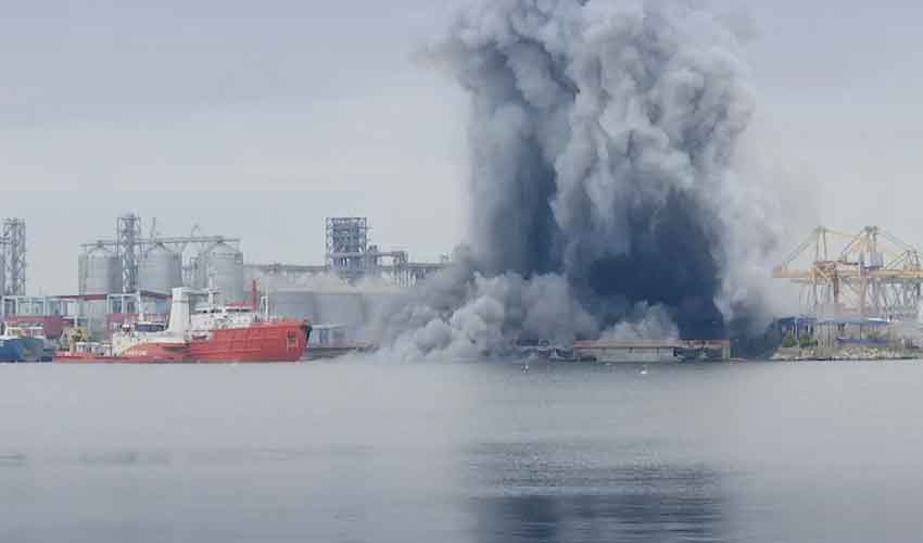 Naval drone explodes at Romania port amid Ukraine war