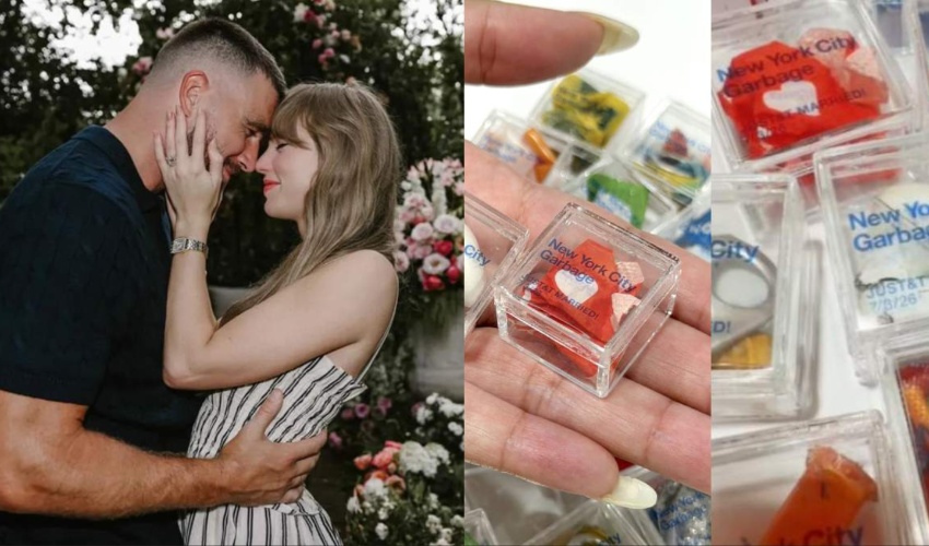 Taylor Swift fans buy garbage collected outside wedding venue