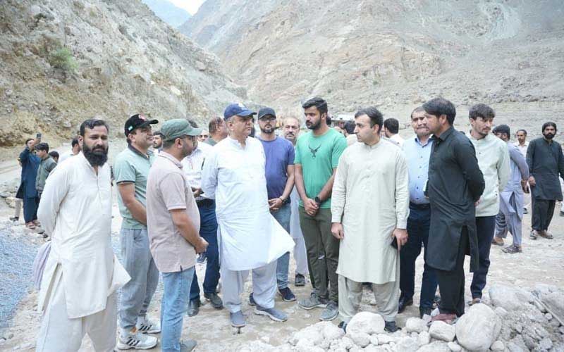 Aleem Khan visits flood-stricken areas in GB