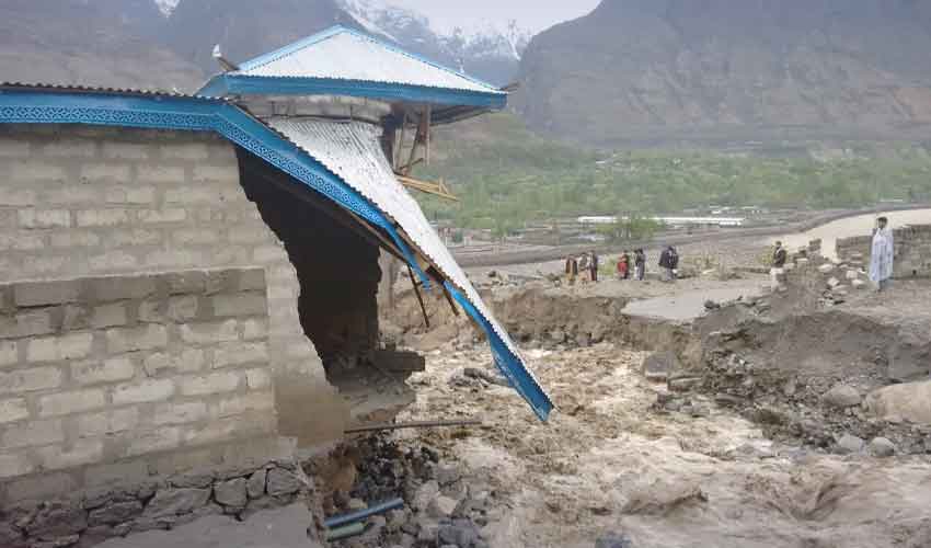Flash floods wreak havoc in Diamer, damage roads and power