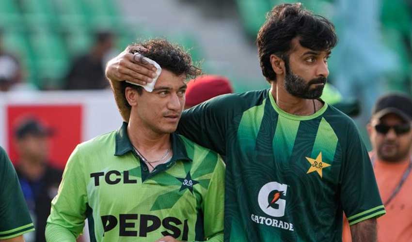Pakistan batter Maaz Sadaqat suffers head injury